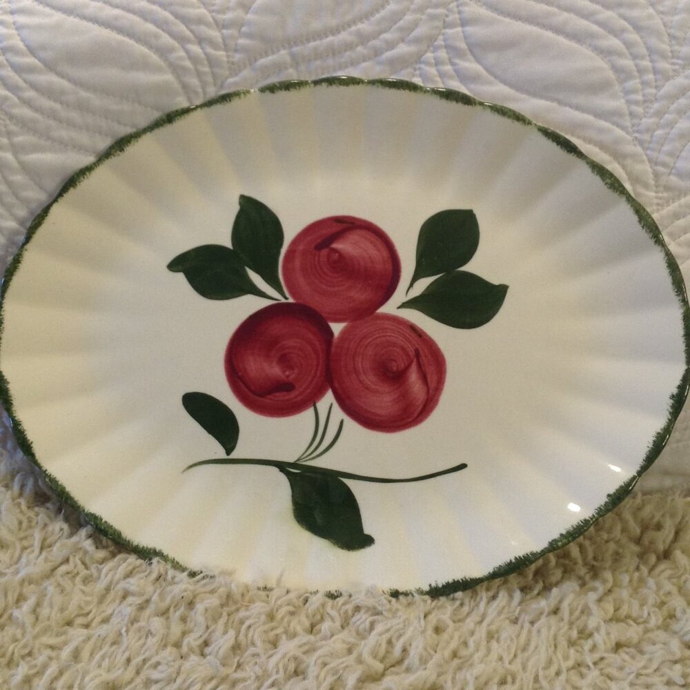 VTG Blue Ridge Southern Pottery Apple platter cottagecore whimsical collectible